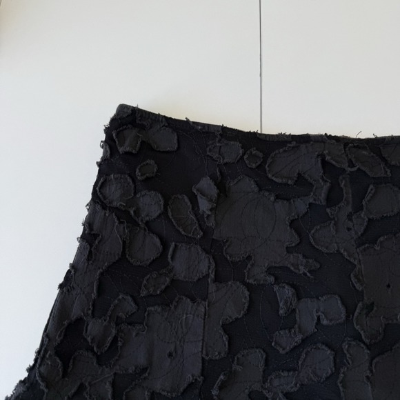 Tracy Evans Limited Women's Black Embroidered Y2K Midi Skirt Ruffle Size 7 - Picture 4 of 9